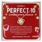 Perfect 10 Gymnastics Coach - Holiday Gold - Love Knot Necklace