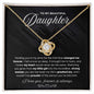 To My Beautiful Daughter - Greatest Joy - Love Knot Necklace