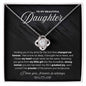 To My Beautiful Daughter - Greatest Joy - Love Knot Necklace