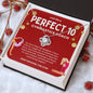 Perfect 10 Gymnastics Coach - Holiday Gold - Love Knot Necklace