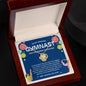 To My Amazing Gymnast Daughter - Bright Joy - Blue - Love Knot Necklace