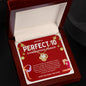 Perfect 10 Gymnastics Coach - Holiday Gold - Love Knot Necklace