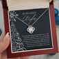 To My Wife - My True North Star - Love Knot Necklace