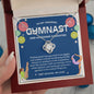 To My Amazing Gymnast Daughter - Bright Joy - Blue - Love Knot Necklace