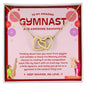 To My Amazing Gymnast Daughter - Bright Joy - Pretty Pink - Interlocking Hearts Necklace