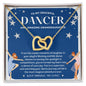 To My Graceful Dancer Granddaughter - Shine Bright - Blue - Interlocking Hearts Necklace