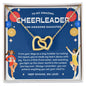 To My Amazing Cheerleader Daughter - Bright Joy - Blue - Interlocking Hearts Necklace