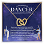 To My Graceful Dancer Daughter - Purple Skies - Interlocking Hearts Necklace