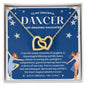 To My Graceful Dancer Daughter - Shine Bright - Blue - Interlocking Hearts Necklace