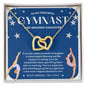 To My Graceful Gymnast Daughter - Shine Bright - Blue - Interlocking Hearts Necklace