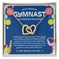 To My Amazing Gymnast Daughter - Bright Joy - Blue - Interlocking Hearts Necklace