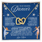 To My Graceful Dancer Daughter - Blue Starry Night - Interlocking Hearts Necklace