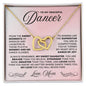 To My Graceful Dancer Daughter - Never Fade - Pink - Interlocking Hearts Necklace