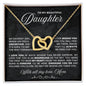 To My Beautiful Daughter - Boundless Love - Interlocking Hearts Necklace