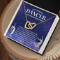 To My Graceful Dancer Daughter - Purple Skies - Interlocking Hearts Necklace