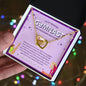 To My Amazing Gymnast Daughter - Lucky Stars - Purple - Interlocking Hearts Necklace