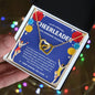 To My Amazing Cheerleader Daughter - Cheer Superstar - Blue - Interlocking Hearts Necklace