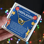 To My Amazing Cheerleader Daughter - Bright Joy - Blue - Interlocking Hearts Necklace