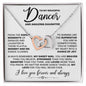 To My Graceful Dancer Daughter - Never Fade - Interlocking Hearts Necklace