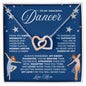 To My Graceful Dancer Daughter - Blue Starry Night - Interlocking Hearts Necklace