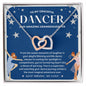 To My Graceful Dancer Granddaughter - Shine Bright - Blue - Interlocking Hearts Necklace