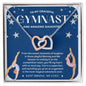 To My Graceful Gymnast Daughter - Shine Bright - Blue - Interlocking Hearts Necklace