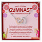 To My Amazing Gymnast Daughter - Bright Joy - Pretty Pink - Interlocking Hearts Necklace