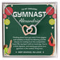 To My Amazing Gymnast Daughter - Bright Joy - Green w/ Custom Name - Interlocking Hearts Necklace