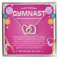 To My Amazing Gymnast Daughter - Bright Joy - Hot Pink - Interlocking Hearts Necklace