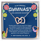 To My Amazing Gymnast Daughter - Bright Joy - Blue - Interlocking Hearts Necklace