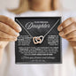 To My Precious Daughter - All My Days - Black - Interlocking Hearts Necklace