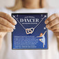 To My Graceful Dancer Daughter - Shine Bright - Dark Blue - Interlocking Hearts Necklace