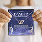 To My Graceful Dancer Daughter - Purple Skies - Interlocking Hearts Necklace