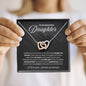 To My Beautiful Daughter - Greatest Joy - Interlocking Hearts Necklace