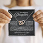 To My Beautiful Daughter - Boundless Love - Interlocking Hearts Necklace