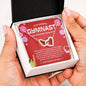 To My Amazing Gymnast Daughter - Bright Joy - Red - Interlocking Hearts Necklace