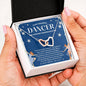 To My Graceful Dancer Granddaughter - Shine Bright - Blue - Interlocking Hearts Necklace