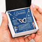 To My Graceful Dancer Daughter - Blue Starry Night - Interlocking Hearts Necklace