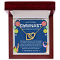 To My Amazing Gymnast Daughter - Bright Joy - Blue - Interlocking Hearts Necklace