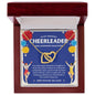 To My Amazing Cheerleader Daughter - Cheer Superstar - Blue - Interlocking Hearts Necklace