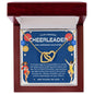 To My Amazing Cheerleader Daughter - Bright Joy - Blue - Interlocking Hearts Necklace