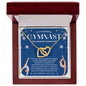 To My Graceful Gymnast Daughter - Shine Bright - Blue - Interlocking Hearts Necklace