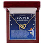 To My Graceful Dancer Daughter - Shine Bright - Dark Blue - Interlocking Hearts Necklace