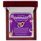 To My Amazing Gymnast Daughter - Bright Joy - True Purple - Interlocking Hearts Necklace