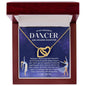 To My Graceful Dancer Daughter - Purple Skies - Interlocking Hearts Necklace