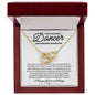 To My Graceful Dancer Daughter - My Brave Dancer - Interlocking Hearts Necklace