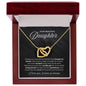 To My Beautiful Daughter - Greatest Joy - Interlocking Hearts Necklace