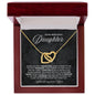 To My Beautiful Daughter - Our Bond is Forever - Interlocking Hearts Necklace