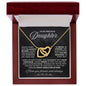 To My Precious Daughter - All My Days - Black - Interlocking Hearts Necklace