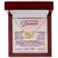 To My Graceful Dancer Daughter - Never Fade - Pink - Interlocking Hearts Necklace